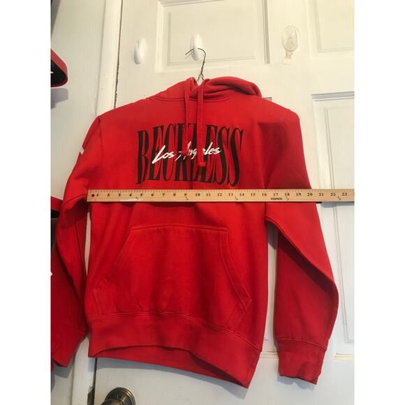 YR Hoodie Sweatshirt Women's XS Red  W/Drawstring Closure - Picture 7 of 8